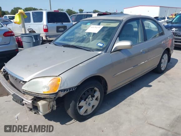 ✅ 2001 Honda Civic EX • VIN: 2HGES25761H534054 • Lot: 43175279. Listed on IAAI with 173,175 mi. Free auction sales archive from the USA and detailed vehicle history report at DreamBid. Image 2.