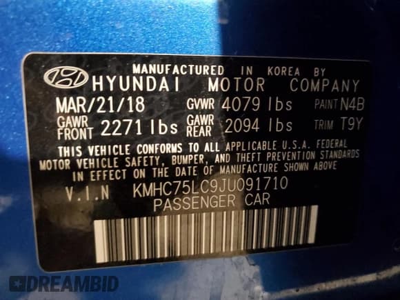 ✅ 2018 Hyundai Ioniq SEL • VIN: KMHC75LC9JU091710 • Lot: 42164785. Wystawiony na Copart z przebiegiem 236 849 mil. Bezpłatny archiwum sprzedaży aukcyjnych z USA i szczegółowy raport historii pojazdu na DreamBid. Zdjęcie 12.