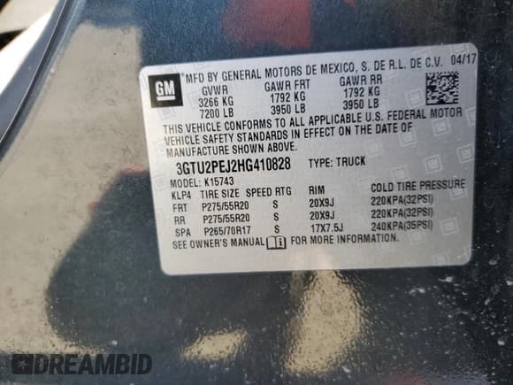 ✅ 2017 GMC Sierra 1500 Denali • VIN: 3GTU2PEJ2HG410828 • Lot: 88606275. Wystawiony na Copart z przebiegiem 124 360 mil. Bezpłatny archiwum sprzedaży aukcyjnych z USA i szczegółowy raport historii pojazdu na DreamBid. Zdjęcie 14.