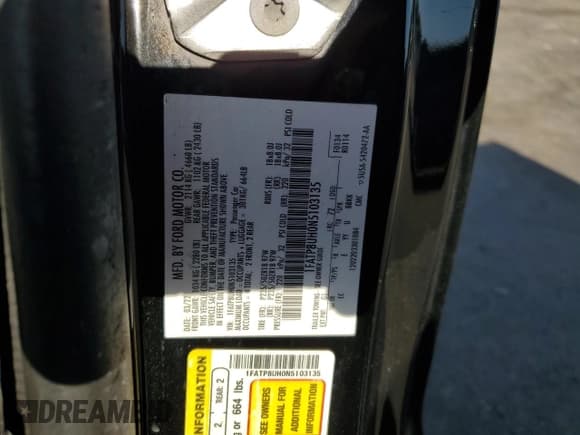 ✅ 2022 Ford Mustang EcoBoost • VIN: 1FATP8UH0N5103135 • Лот: 57227615. Опубликован ранее на Copart с пробегом Не указан. Бесплатный доступ к архиву аукционных продаж из США и подробный отчёт об истории автомобиля на DreamBid. Изображение 12.