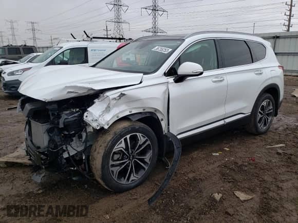 2019 Hyundai Santa Fe Ultimate z VIN 5NMS5CAA5KH107101, wystawiony jako Copart lot #36755253 z przebiegiem 43 696 mil mil oraz . Historia ofert i sprzedaży dostępna na DreamBid. Obrazek 1.