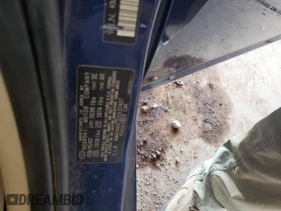 2007 Hyundai Accent GLS with VIN KMHCN46C37U137407, listed as a Copart auction lot 75026834 with 66,569 mi miles and Salvage title. Bid and sale history available at DreamBid. Image 14.