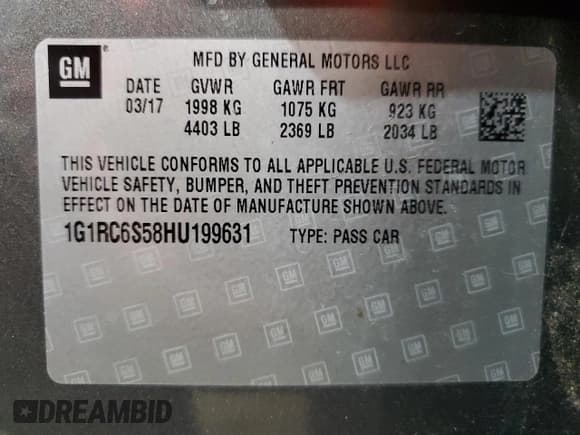 ✅ 2017 Chevrolet Volt LT • VIN: 1G1RC6S58HU199631 • Лот: 92652435. Опубликован ранее на Copart с пробегом 72 980 миль. Бесплатный доступ к архиву аукционных продаж из США и подробный отчёт об истории автомобиля на DreamBid. Изображение 12.