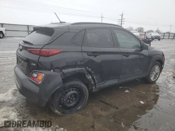 2018 Hyundai Kona SEL with VIN KM8K2CAA2JU169664, listed as a Copart auction lot 84850834 with 35,774 mi miles and Salvage title. Bid and sale history available at DreamBid. Image 3.