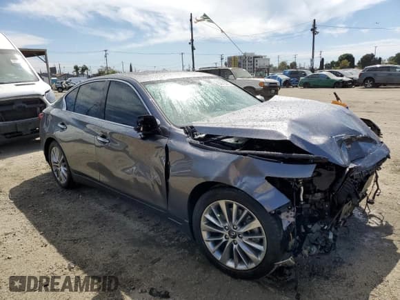 ✅ 2021 Infiniti Q50 Luxe • VIN: JN1EV7BP3MM706570 • Lot: 52813045. Listed on Copart with 13,354 mi. Free auction sales archive from the USA and detailed vehicle history report at DreamBid. Image 4.