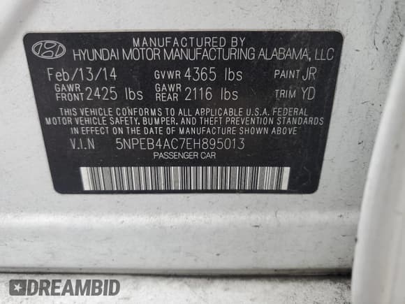 ✅ 2014 Hyundai Sonata GLS • VIN: 5NPEB4AC7EH895013 • Лот: 80266844. Опубликован ранее на Copart с пробегом 118 656 миль. Бесплатный доступ к архиву аукционных продаж из США и подробный отчёт об истории автомобиля на DreamBid. Изображение 12.