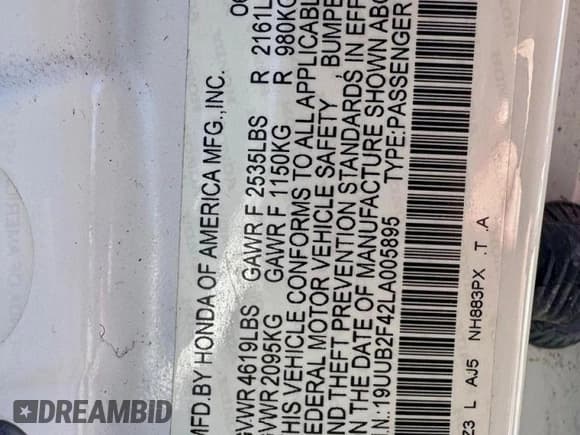 ✅ 2020 Acura TLX Technology • VIN: 19UUB2F42LA005895 • Lot: 95025695. Wystawiony na Copart z przebiegiem 42 279 mil. Bezpłatny archiwum sprzedaży aukcyjnych z USA i szczegółowy raport historii pojazdu na DreamBid. Zdjęcie 10.