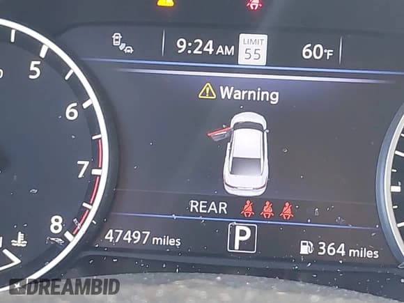 ✅ 2023 Nissan Maxima SV • VIN: 1N4AA6CV4PC510782 • Lot: 43558424. Wystawiony na IAAI z przebiegiem 47 497 mil. Bezpłatny archiwum sprzedaży aukcyjnych z USA i szczegółowy raport historii pojazdu na DreamBid. Zdjęcie 15.