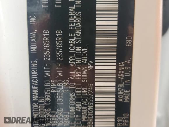 ✅ 2022 Toyota Highlander Hybrid LE • VIN: 5TDBBRCH2NS557246 • Lot: 90231635. Listed on Copart with 127,211 mi. Free auction sales archive from the USA and detailed vehicle history report at DreamBid. Image 13.