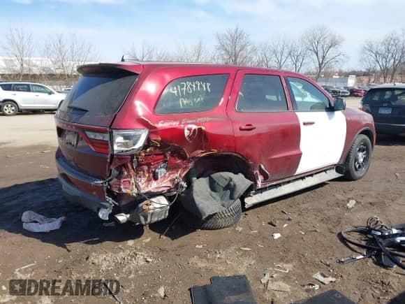 2024 Dodge Durango Pursuit with VIN 1C4SDJFT7RC100760, listed as a IAAI auction lot 41784948 with 7,265 mi miles and . Bid and sale history available at DreamBid. Image 4.
