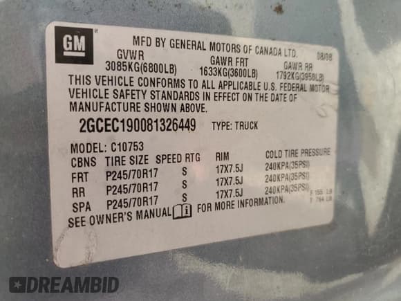 ✅ 2008 Chevrolet Silverado 1500 2LT • VIN: 2GCEC190081326449 • Lot: 49590565. Wystawiony na Copart z przebiegiem 309 997 mil. Bezpłatny archiwum sprzedaży aukcyjnych z USA i szczegółowy raport historii pojazdu na DreamBid. Zdjęcie 12.