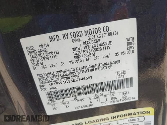 ✅ 2014 Ford F-150 XLT • VIN: 1FTFW1CT5EKF46597 • Lot: 43364422. Wystawiony na IAAI z przebiegiem 198 359 mil. Bezpłatny archiwum sprzedaży aukcyjnych z USA i szczegółowy raport historii pojazdu na DreamBid. Zdjęcie 9.
