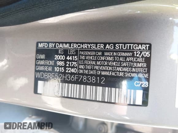 ✅ 2006 Mercedes-Benz C 230 Sport • VIN: WDBRF52H36F783812 • Lot: 42929852. Wystawiony na IAAI z przebiegiem 122 050 mil. Bezpłatny archiwum sprzedaży aukcyjnych z USA i szczegółowy raport historii pojazdu na DreamBid. Zdjęcie 9.