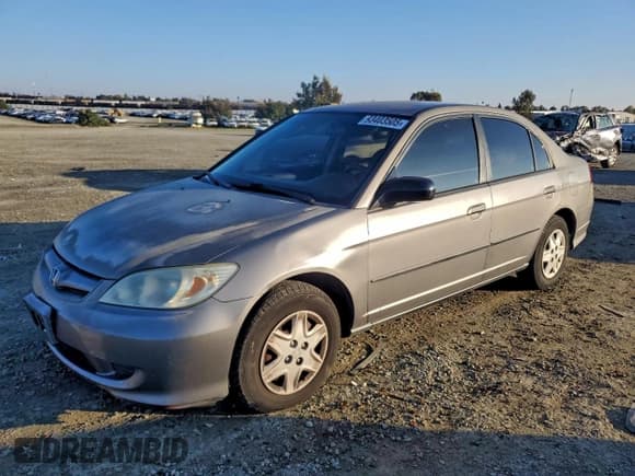 ✅ 2005 Honda Civic VP • VIN: 1HGES16315L025634 • Lot: 93403505. Listed on Copart with 123,728 mi. Free auction sales archive from the USA and detailed vehicle history report at DreamBid. Image 1.