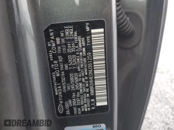 ✅ 2022 Hyundai Palisade SEL • VIN: KM8R34HE0NU361259 • Лот: 84671274. Опубликован ранее на Copart с пробегом 125 191 миль. Бесплатный доступ к архиву аукционных продаж из США и подробный отчёт об истории автомобиля на DreamBid. Изображение 14.