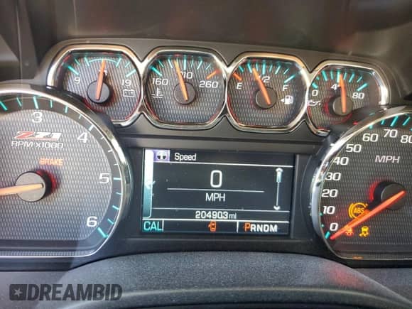 2015 Chevrolet Silverado 1500 LTZ with VIN 3GCUKSEC7FG446189, listed as a Copart auction lot 80684695 with 204,903 mi miles and Salvage title. Bid and sale history available at DreamBid. Image 9.