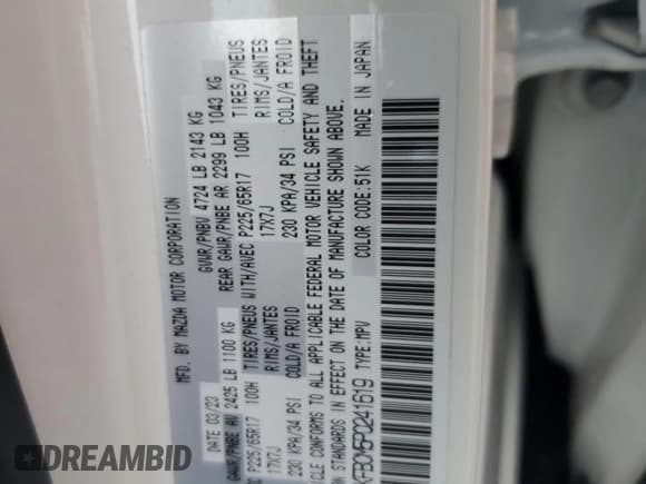 ✅ 2023 Mazda CX-5 S Preferred • VIN: JM3KFBCM5P0241619 • Lot: 81674945. Listed on Copart with 15,395 mi. Free auction sales archive from the USA and detailed vehicle history report at DreamBid. Image 14.