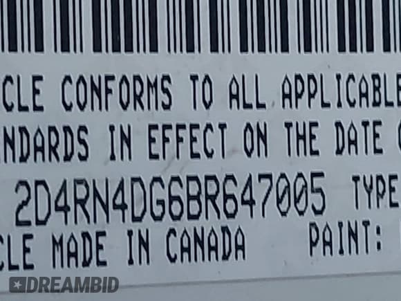 ✅ 2011 Dodge Grand Caravan Express • VIN: 2D4RN4DG6BR647005 • Lot: 43378521. Wystawiony na IAAI z przebiegiem 165 286 mil. Bezpłatny archiwum sprzedaży aukcyjnych z USA i szczegółowy raport historii pojazdu na DreamBid. Zdjęcie 9.