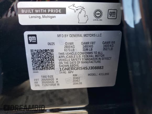 ✅ 2025 Chevrolet Traverse FWD LT • VIN: 1GNERGRS4SJ308883 • Lot: 84814195. Wystawiony na Copart z przebiegiem 1 134 mil. Bezpłatny archiwum sprzedaży aukcyjnych z USA i szczegółowy raport historii pojazdu na DreamBid. Zdjęcie 13.