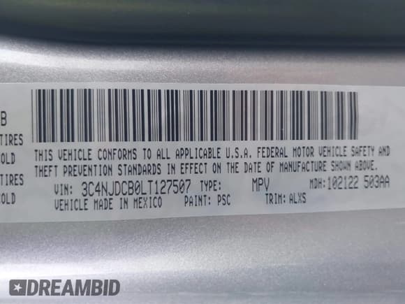 ✅ 2020 Jeep Compass Limited • VIN: 3C4NJDCB0LT127507 • Lot: 41235754. Wystawiony na IAAI z przebiegiem 47 731 mil. Bezpłatny archiwum sprzedaży aukcyjnych z USA i szczegółowy raport historii pojazdu na DreamBid. Zdjęcie 9.