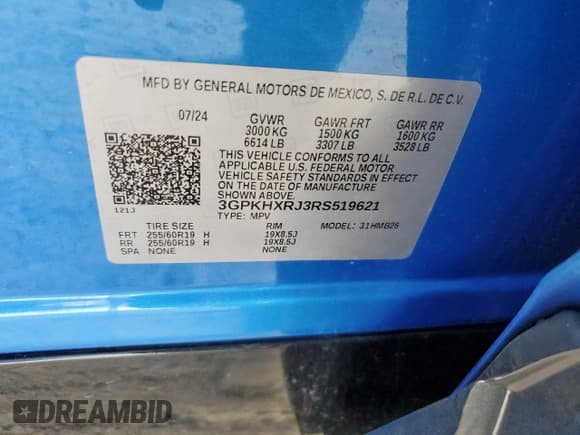 ✅ 2024 Honda Prologue Touring • VIN: 3GPKHXRJ3RS519621 • Лот: 92872425. Опубликован ранее на Copart с пробегом 15 587 миль. Бесплатный доступ к архиву аукционных продаж из США и подробный отчёт об истории автомобиля на DreamBid. Изображение 14.