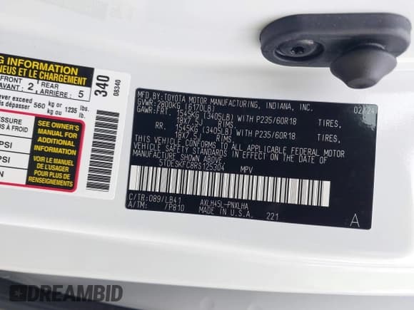 ✅ 2024 Toyota Sienna Platinum • VIN: 5TDESKFC8RS125304 • Лот: 41321647. Опубликован ранее на IAAI с пробегом Не указан. Бесплатный доступ к архиву аукционных продаж из США и подробный отчёт об истории автомобиля на DreamBid. Изображение 9.