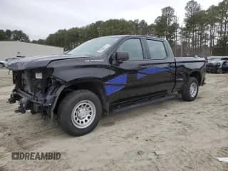 2019 Chevrolet Silverado 1500 Work Truck z VIN 1GCUYAEF9KZ376031, wystawiony jako Copart lot #87666115 z przebiegiem 40 838 mil mil oraz Szkoda całkowita • Salvage title. Historia ofert i sprzedaży dostępna na DreamBid. Obrazek 1.