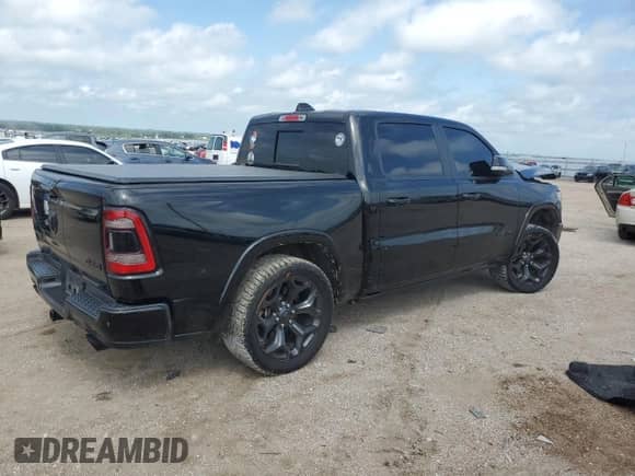 2021 Ram 1500 Limited with VIN 1C6SRFHT4MN650708, listed as a Copart auction lot 65224285 with 37,940 mi miles and Salvage title. Bid and sale history available at DreamBid. Image 3.