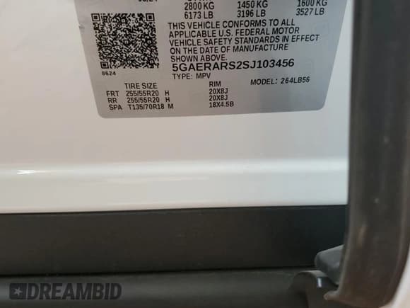 ✅ 2025 Buick Enclave Preferred • VIN: 5GAERARS2SJ103456 • Lot: 58991455. Listed on Copart with 2,714 mi. Free auction sales archive from the USA and detailed vehicle history report at DreamBid. Image 13.