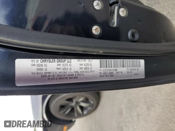 ✅ 2012 Dodge Challenger SXT • VIN: 2C3CDYAGXCH124888 • Lot: 82641564. Wystawiony na Copart z przebiegiem 120 448 mil. Bezpłatny archiwum sprzedaży aukcyjnych z USA i szczegółowy raport historii pojazdu na DreamBid. Zdjęcie 12.