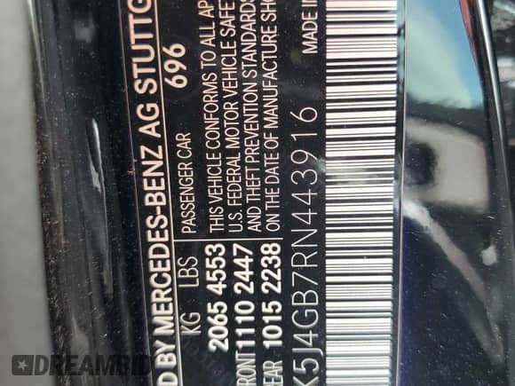 2024 Mercedes-Benz CLA 250 с VIN W1K5J4GB7RN443916, выставлен на аукционе Copart как лот 77956134 с пробегом Не указан миль и Чистый • Clean title. История ставок и продаж доступна на DreamBid. Изображение 12.