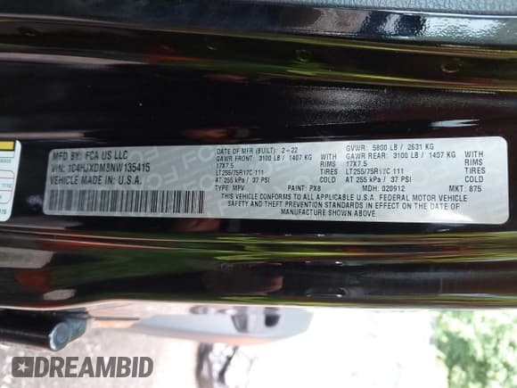 ✅ 2022 Jeep Wrangler Unlimited Willys Sport • VIN: 1C4HJXDM8NW135415 • Lot: 42625492. Wystawiony na IAAI z przebiegiem 84 780 mil. Bezpłatny archiwum sprzedaży aukcyjnych z USA i szczegółowy raport historii pojazdu na DreamBid. Zdjęcie 9.