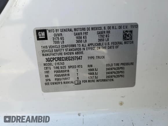 ✅ 2014 Chevrolet Silverado 1500 LT • VIN: 3GCPCREC9EG297947 • Лот: 53402125. Опубликован ранее на Copart с пробегом 167 271 миль. Бесплатный доступ к архиву аукционных продаж из США и подробный отчёт об истории автомобиля на DreamBid. Изображение 14.