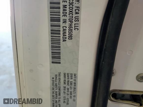 ✅ 2023 Dodge Charger R/T • VIN: 2C3CDXCT0PH685093 • Lot: 80363845. Listed on Copart with 80,757 mi. Free auction sales archive from the USA and detailed vehicle history report at DreamBid. Image 12.