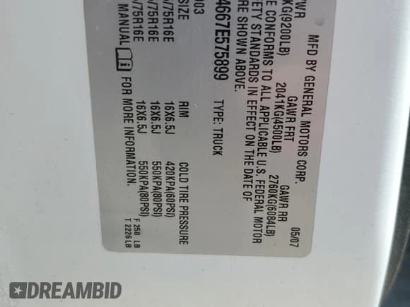 ✅ 2007 Chevrolet Silverado 2500HD 1LT • VIN: 1GCHK24667E575899 • Lot: 65538014. Wystawiony na Copart z przebiegiem 296 144 mil. Bezpłatny archiwum sprzedaży aukcyjnych z USA i szczegółowy raport historii pojazdu na DreamBid. Zdjęcie 14.