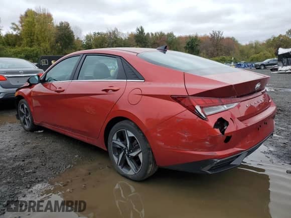 2021 Hyundai Elantra Limited with VIN KMHLP4AG9MU114410, listed as a Copart auction lot 86509285 with 33,487 mi miles and Clean title. Bid and sale history available at DreamBid. Image 2.