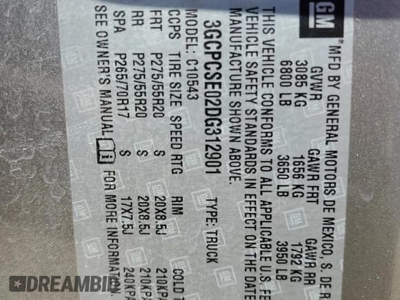 ✅ 2013 Chevrolet Silverado 1500 LT • VIN: 3GCPCSE02DG312901 • Lot: 71851654. Listed on Copart with 83,315 mi. Free auction sales archive from the USA and detailed vehicle history report at DreamBid. Image 12.