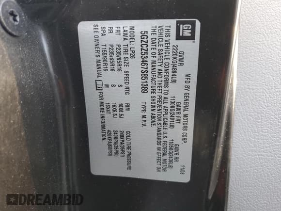 ✅ 2007 Saturn VUE V6 • VIN: 5GZCZ53467S851389 • Lot: 43162715. Wystawiony na Copart z przebiegiem 124 051 mil. Bezpłatny archiwum sprzedaży aukcyjnych z USA i szczegółowy raport historii pojazdu na DreamBid. Zdjęcie 15.