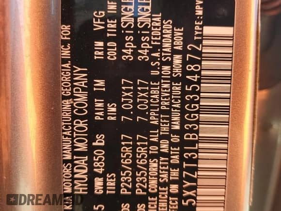 ✅ 2016 Hyundai Santa Fe • VIN: 5XYZT3LB3GG354872 • Лот: 91374845. Опубликован ранее на Copart с пробегом 159 285 миль. Бесплатный доступ к архиву аукционных продаж из США и подробный отчёт об истории автомобиля на DreamBid. Изображение 13.