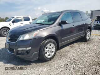 2015 Chevrolet Traverse LS z VIN 1GNKRFEDXFJ206451, wystawiony jako Copart lot #81654145 z przebiegiem 189 680 mil mil oraz Szkoda całkowita • Salvage title. Historia ofert i sprzedaży dostępna na DreamBid. Obrazek 1.