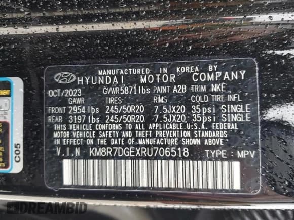 ✅ 2024 Hyundai Palisade Calligraphy • VIN: KM8R7DGEXRU706518 • Лот: 89265335. Опубликован ранее на Copart с пробегом 25 897 миль. Бесплатный доступ к архиву аукционных продаж из США и подробный отчёт об истории автомобиля на DreamBid. Изображение 14.