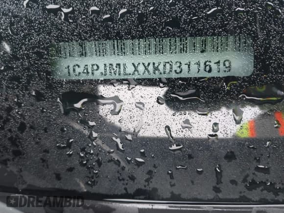 ✅ 2019 Jeep Cherokee Altitude • VIN: 1C4PJMLXXKD311619 • Lot: 41827090. Listed on IAAI with 125,509 mi. Free auction sales archive from the USA and detailed vehicle history report at DreamBid. Image 9.