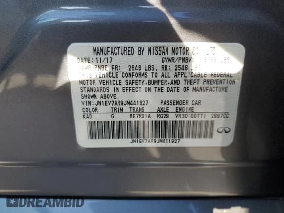 ✅ 2018 Infiniti Q50 Sport • VIN: JN1EV7AR9JM441927 • Lot: 80826655. Wystawiony na Copart z przebiegiem 98 179 mil. Bezpłatny archiwum sprzedaży aukcyjnych z USA i szczegółowy raport historii pojazdu na DreamBid. Zdjęcie 12.