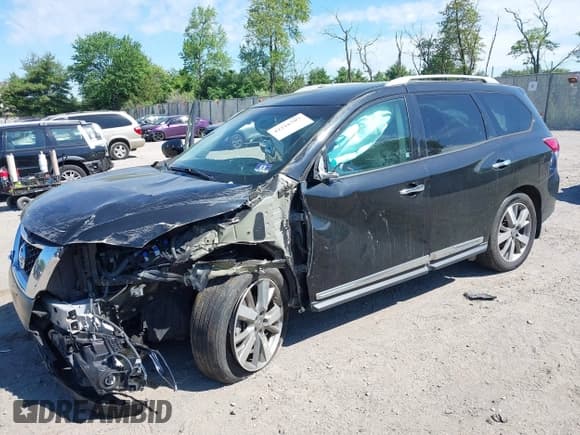 ✅ 2015 Nissan Pathfinder S • VIN: 5N1AR2MM6FC617716 • Lot: 42216787. Listed on IAAI with 148,166 mi. Free auction sales archive from the USA and detailed vehicle history report at DreamBid. Image 2.
