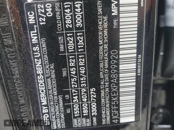 ✅ 2023 Mercedes-Benz GLS 450 • VIN: 4JGFF5KEXPA899920 • Lot: 70483805. Listed on Copart with 24,392 mi. Free auction sales archive from the USA and detailed vehicle history report at DreamBid. Image 13.