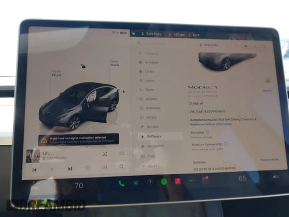✅ 2023 Tesla Model Y Long Range • VIN: 7SAYGAEE1PF869892 • Лот: 43322851. Опубликован ранее на IAAI с пробегом 27 068 миль. Бесплатный доступ к архиву аукционных продаж из США и подробный отчёт об истории автомобиля на DreamBid. Изображение 7.