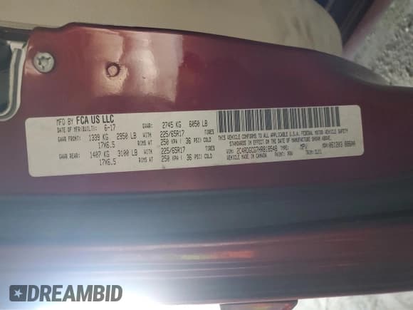 ✅ 2017 Dodge Grand Caravan SXT • VIN: 2C4RDGCG7HR818548 • Lot: 91310515. Listed on Copart with 167,934 mi. Free auction sales archive from the USA and detailed vehicle history report at DreamBid. Image 14.