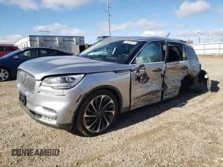 ✅ 2021 Lincoln Aviator Reserve • VIN: 5LM5J7XC5MGL11831 • Lot: 70308313. Listed on Copart with 42,735 mi. Free auction sales archive from the USA and detailed vehicle history report at DreamBid. Image 1.