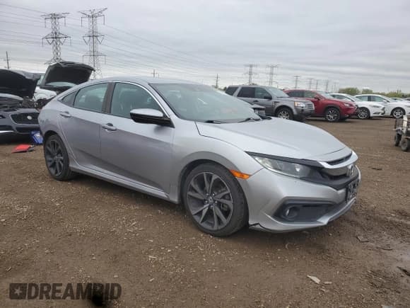 ✅ 2019 Honda Civic Sport • VIN: 2HGFC2F89KH590192 • Lot: 54307805. Listed on Copart with 79,194 mi. Free auction sales archive from the USA and detailed vehicle history report at DreamBid. Image 4.