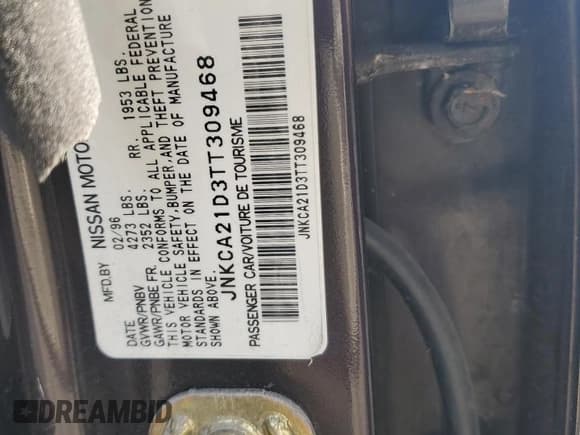 ✅ 1996 Infiniti I30 • VIN: JNKCA21D3TT309468 • Лот: 87840425. Опубликован ранее на Copart с пробегом 88 592 миль. Бесплатный доступ к архиву аукционных продаж из США и подробный отчёт об истории автомобиля на DreamBid. Изображение 12.